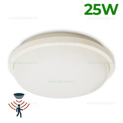 Plafoniera LED 25W Exterior Rotunda Alba Senzor