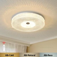 PLAFONIERE LED ROTUNDE, Black Friday - Plafoniera LED 72W Rotunda 3 Functii cu Telecomanda LZ027-400, LED-Zone.ro