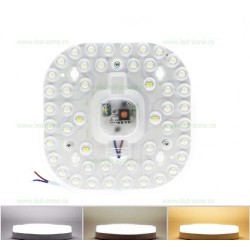 Kit LED Plafoniera 18W Patrat SMD2835 3 Functii