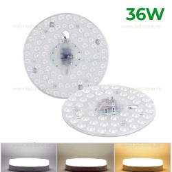 Kit LED Plafoniera 36W Rotund SMD2835 3 Functii