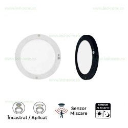 Aplica LED 18W Rotunda Senzor Miscare IR 