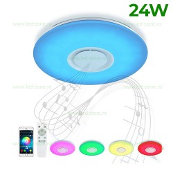 Plafoniera LED 24W RGBW Difuzor Bluetooth Telecomanda 