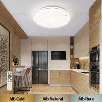 PLAFONIERE LED ROTUNDE, Black Friday - Plafoniera LED 72W Rotunda 3 Functii cu Telecomanda LZ1345, LED-Zone.ro