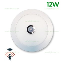 Plafoniera LED Senzor Miscare 12W Rotunda