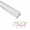 Profil Aluminiu Incastrat Dispersor Mat 2M 12.5MM Plat