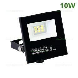 Proiector LED 10W Slim Negru ASLAN