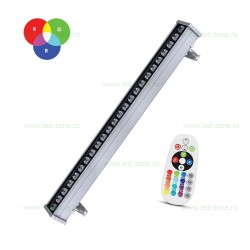 Proiector LED 24W 220V Liniar 100cm RGB Telecomanda Ovala