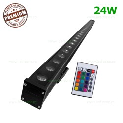 Proiector LED 24W 220V Liniar 100cm RGB Telecomanda Slim Premium