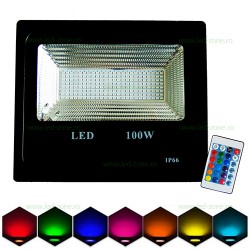 Proiector LED 100W Slim SMD RGB Telecomanda