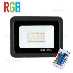 Proiector LED 30W Slim SMD RGB Telecomanda REMIX