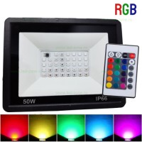 PROIECTOARE LED RGB - Reduceri Proiector LED 50W SMD5050 Slim RGB Telecomanda Promotie