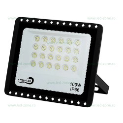 Proiector LED 100W Slim Negru RFR