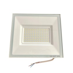 Proiector LED 100W Ultra Slim Alb Sticla