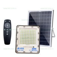 PROIECTOARE LED PANOU SOLAR - Reduceri Proiector LED 200W cu Panou Solar si Telecomanda LZ8216 Promotie