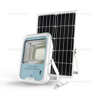 PROIECTOARE LED - Reduceri Proiector LED 100W Alb cu Panou Solar si Senzor Zi-Noapte Telecomanda Promotie