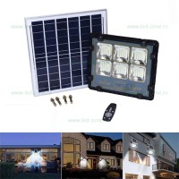 PROIECTOARE LED PANOU SOLAR - Reduceri Proiector LED 150W SMD cu Panou Solar si Telecomanda Promotie