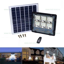 Proiector LED 150W SMD cu Panou Solar si Telecomanda