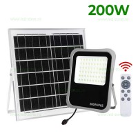 PROIECTOARE LED PANOU SOLAR - Reduceri Proiector LED 200W Slim cu Panou Solar si Telecomanda LZTKE200 Promotie