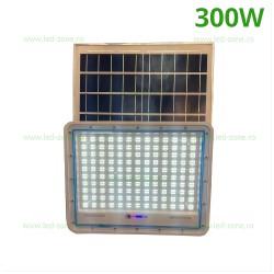 Proiector LED 300W Alb cu Panou Solar si Telecomanda LZ01