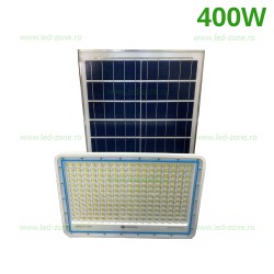 Proiector LED 400W Alb cu Panou Solar si Telecomanda PG