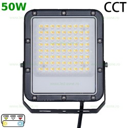 Proiector LED 50W Ultra Slim 3 Functii CCT IK06