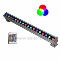 PROIECTOARE LED LINIARE, Black Friday - Proiector LED 18W 220V Liniar 50cm RGB Telecomanda , LED-Zone.ro