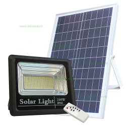 Proiector LED 200W cu Panou Solar si Telecomanda Premium