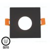 Suport Incastrat 1 Bec Spot LED GU10 Patrat Negru KARANFİL