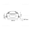 Suport Incastrat 1 Bec Spot LED GU10 Patrat Negru KARANFİL