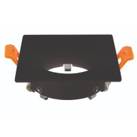 COMPONENTE SPOTURI, Black Friday - Suport Incastrat 1 Bec Spot LED GU10 Patrat Negru KARANFİL, LED-Zone.ro
