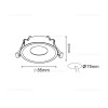 Suport Incastrat 1 Bec Spot LED GU10 Rotund Alb KARANFIL