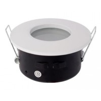 COMPONENTE SPOTURI, Black Friday - Suport Incastrat 1 Bec Spot LED GU10 Rotund Alb SARDUNYA IP65, LED-Zone.ro