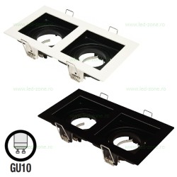 Suport Incastrat 2 Becuri Spot LED GU10 PETUNYA