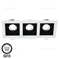 Suport Incastrat 3 Becuri Spot LED GU10