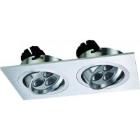 SPOTURI LED - Reduceri Spot LED 2x4W Dreptunghiular Mobil Argintiu Promotie