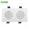 Spot LED 2x6W Dreptunghiular Mobil Alb