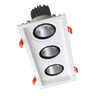 SPOTURI LED, Spot LED 3x30W Dreptunghiular COB Mobil Alb, LED-Zone.ro