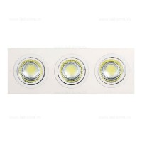 SPOTURI LED, Spot LED 3x5W Dreptunghiular COB Mobil Alb, LED-Zone.ro
