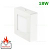 Spot LED 18W Patrat Alb Aplicat Ignifug
