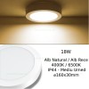 Spot LED 18W Rotund Alb Aplicat Ignifug