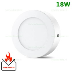 Spot LED 18W Rotund Alb Aplicat Ignifug