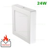 Spot LED 24W Patrat Alb Aplicat Ignifug