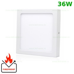Spot LED 36W Patrat Alb Aplicat Ignifug