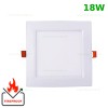 Spot LED 18W Patrat Alb Ignifug