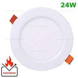 Spot LED 24W Rotund Alb Ignifug