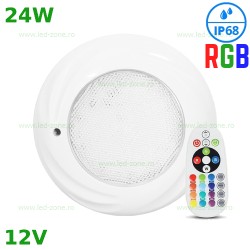 Spot LED Exterior 24W RGB 12V Piscina cu Telecomanda