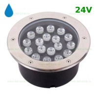 ILUMINAT EXTERIOR LED - Reduceri Spot LED Exterior Incastrabil 18x1W Rotund 24V Promotie