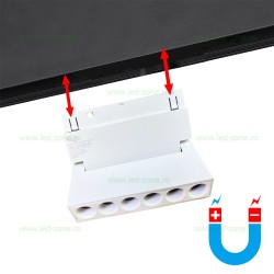 Spot LED Magnetic 6W Liniar Clar Alb Reglabil