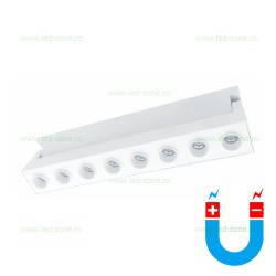 Spot LED Magnetic Aplicat 15W Liniar Ultra Slim Alb Reglabil