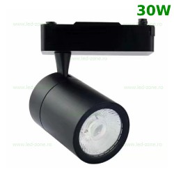 Spot LED Magazin Sina 30W COB Negru Cilindric L30